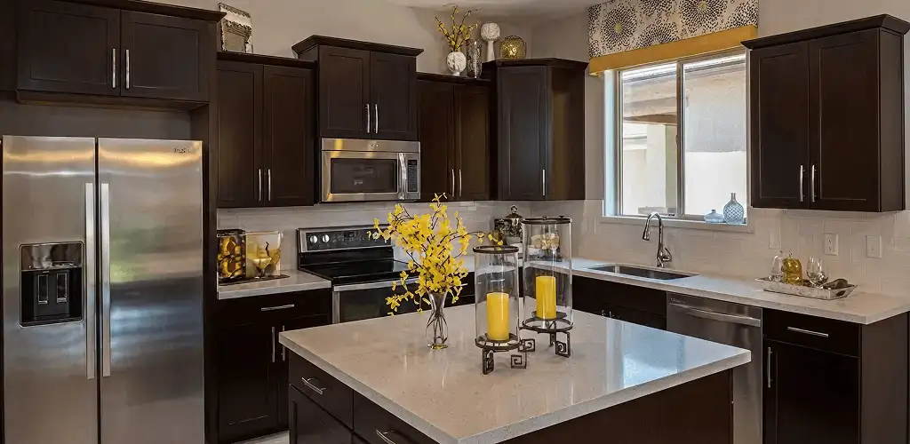 Cabinet painting results with freshly painted kitchen cabinets in San Jose, CA