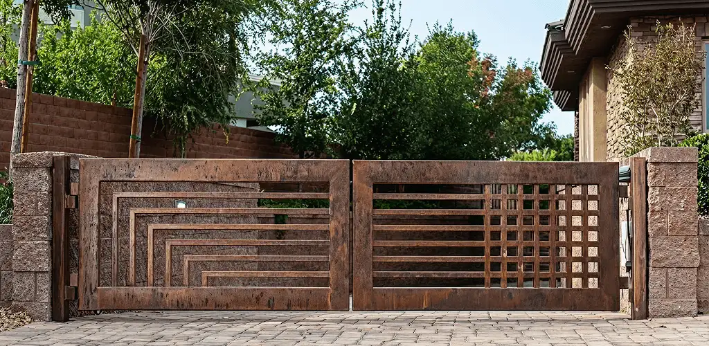 Custom driveway gate installation for a home entrance in San Jose, CA