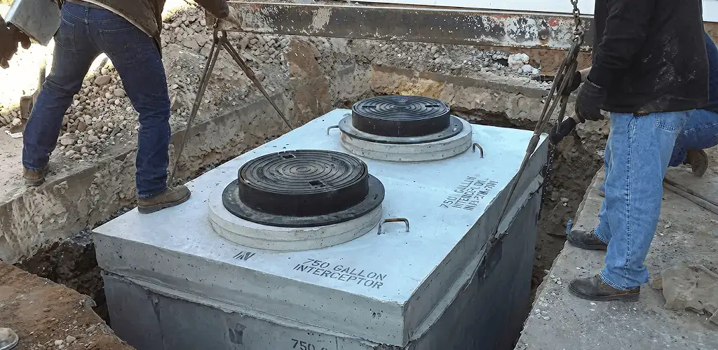 Grease trap installation for a commercial property drainage system in San Jose, CA