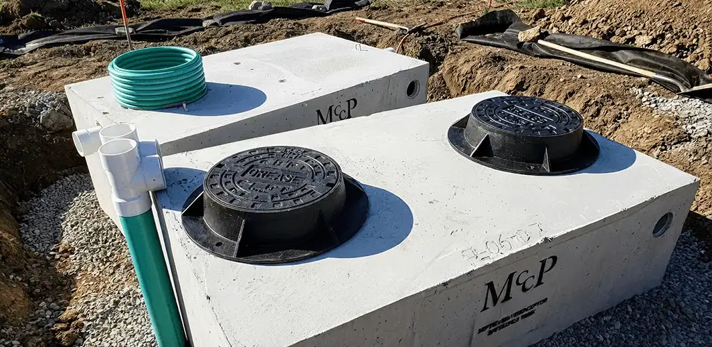 Grease trap installation unit set in place for drainage protection in San Jose, CA