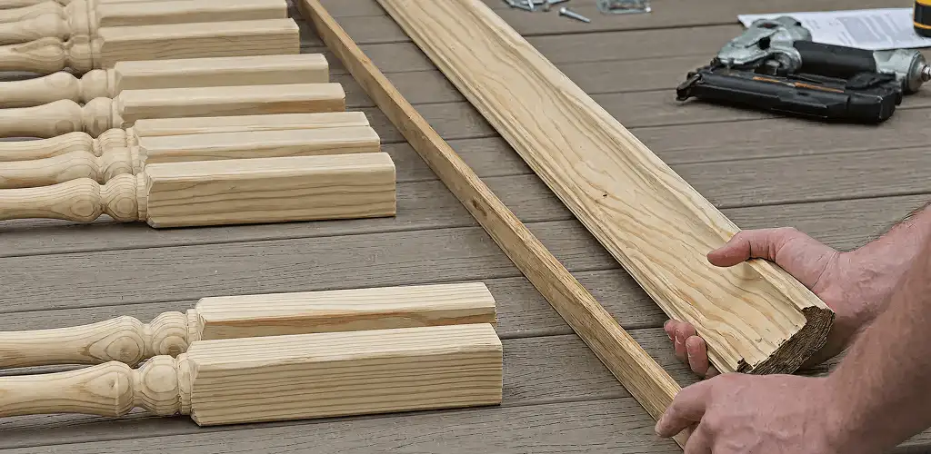 Handrail installation materials and wood components for stair rail work in San Jose, CA